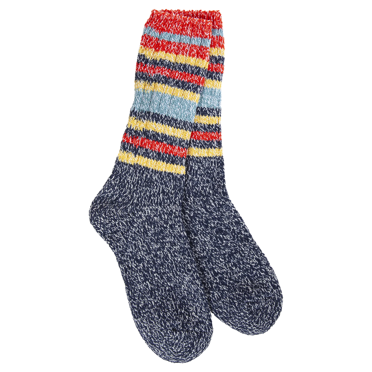 Ragg Crew Socks - Indigo Stripe