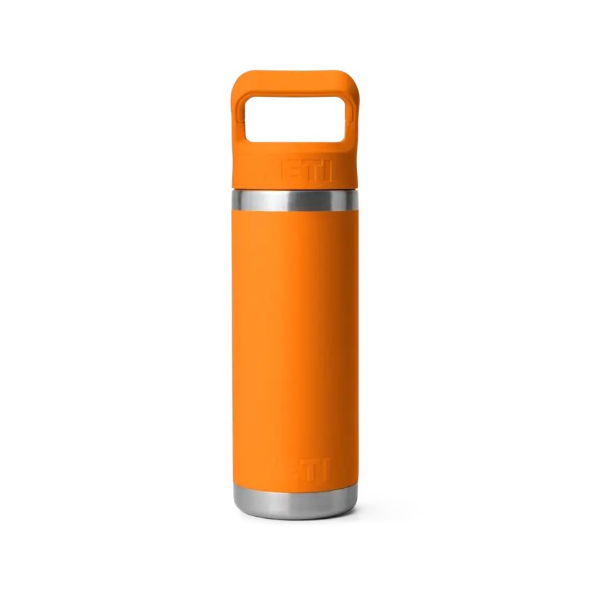 Rambler 18 oz Water Bottle With Straw Cap - King Crab Orange