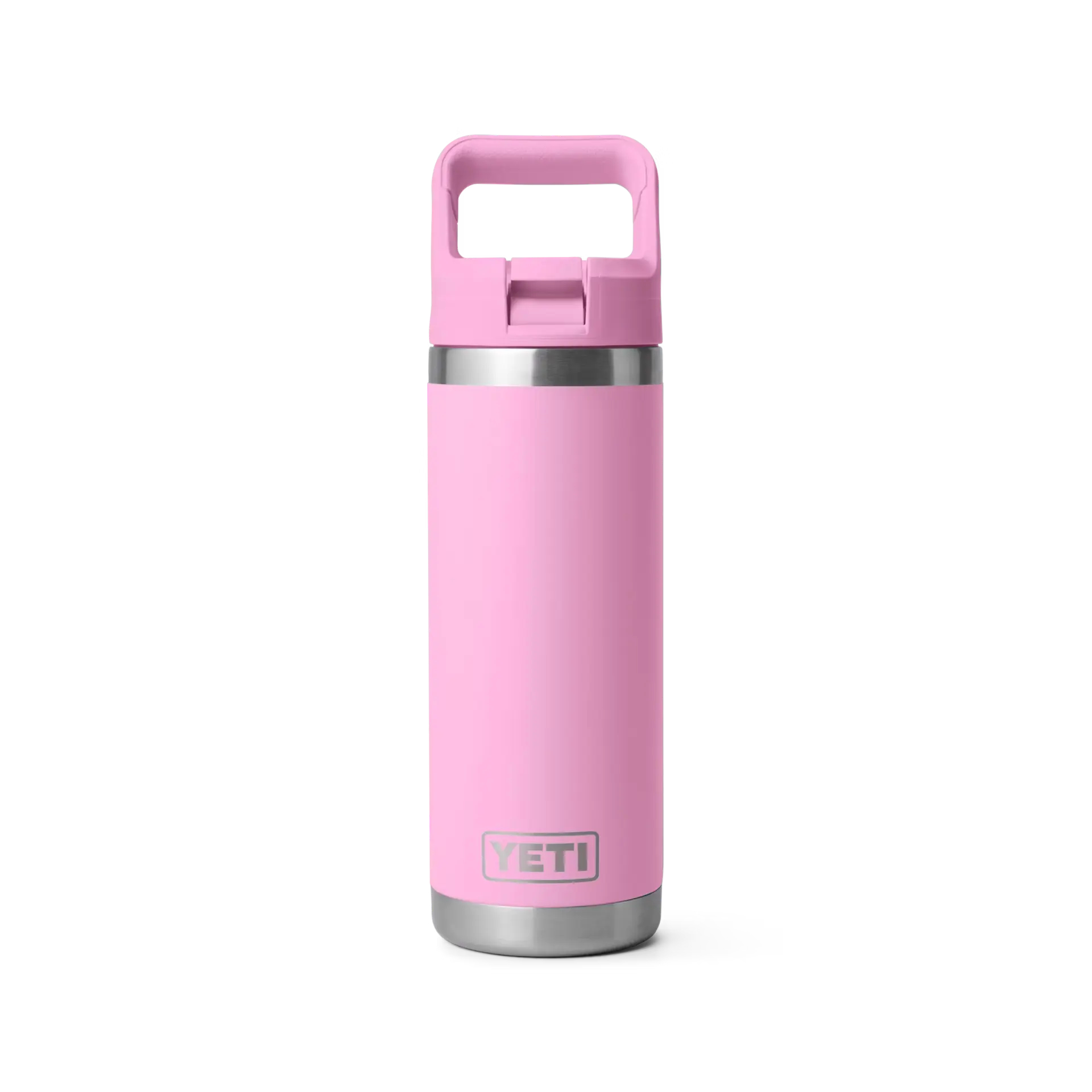 Rambler 18 oz Water Bottle With Straw Cap - Power Pink