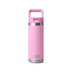 Rambler 18 oz Water Bottle With Straw Cap - Power Pink