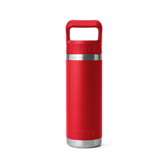 Rambler 18 oz Water Bottle With Straw Cap - Rescue Red