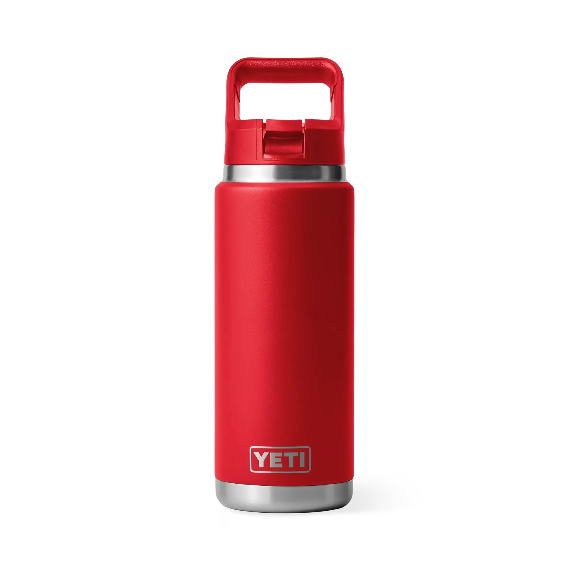 YETI Rambler 26 oz Water Bottle With Straw Cap - Rescue Red