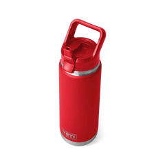 YETI Rambler 26 oz Water Bottle With Straw Cap - Rescue Red