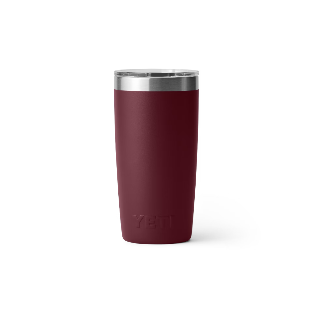 Rambler 10 oz Tumbler with Magslider Lid in Wild Vine Red.