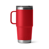 YETI Rambler 20 oz Travel Mug With Magslider Lid in the color Rescue Red.