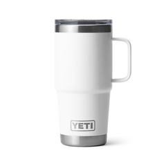 YETI Rambler 20 oz Travel Mug With Magslider Lid in the color White.