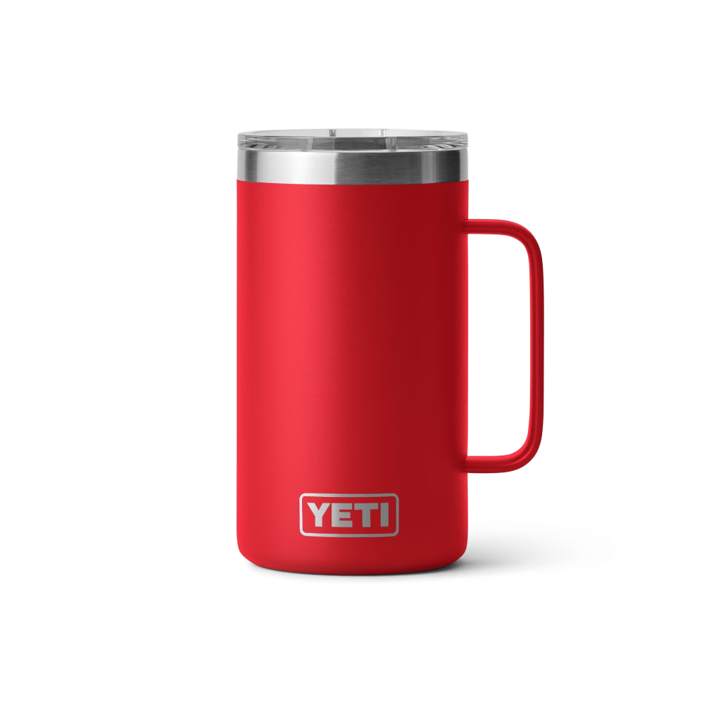 YETI Rambler 24 oz Mug With Magslider™ Lid in color Rescue Red.
