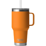 YETI Rambler 35 oz Mug With Straw Lid in color King Crab Orange.