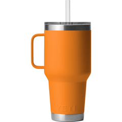 YETI Rambler 35 oz Mug With Straw Lid in color King Crab Orange.