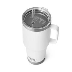 YETI Rambler 35 oz Mug With Straw Lid in color White.