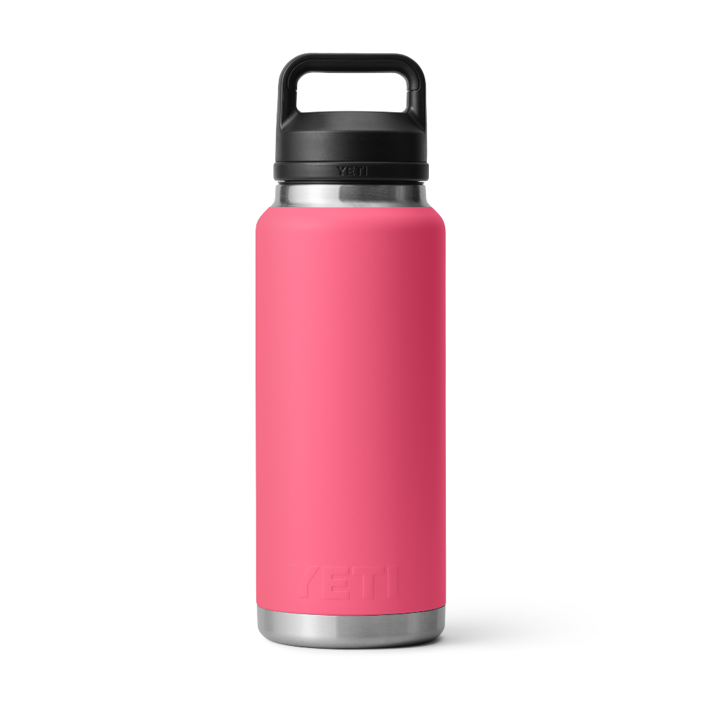 YETI Rambler 36 oz Bottle With Chug Cap in color Tropical Pink.