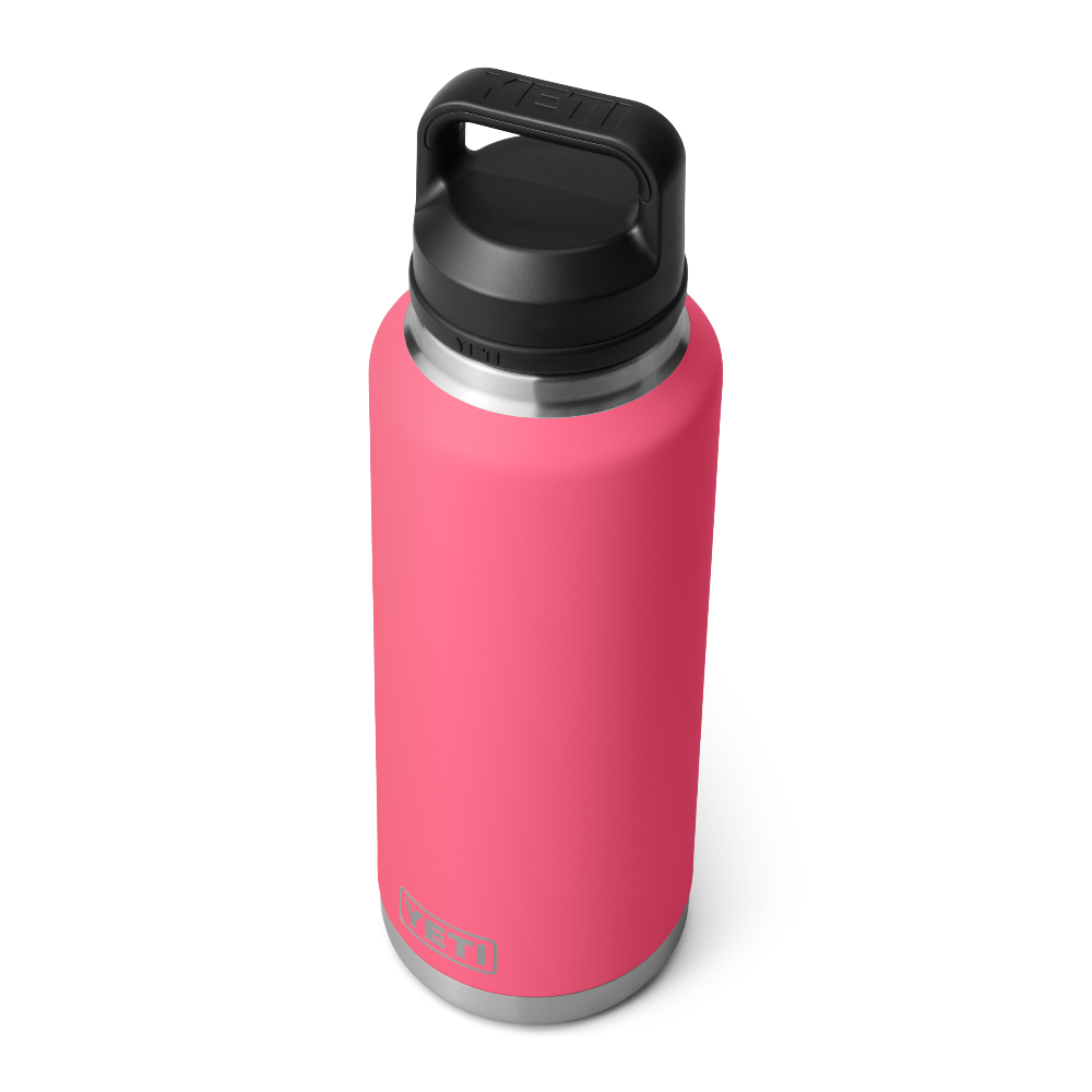 YETI Rambler 46 oz Bottle With Chug Cap in color Tropical Pink.