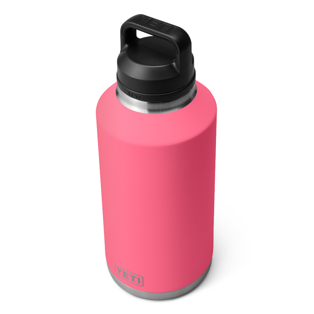 YETI Rambler 64 oz Bottle With Chug Cap in color Tropical Pink.