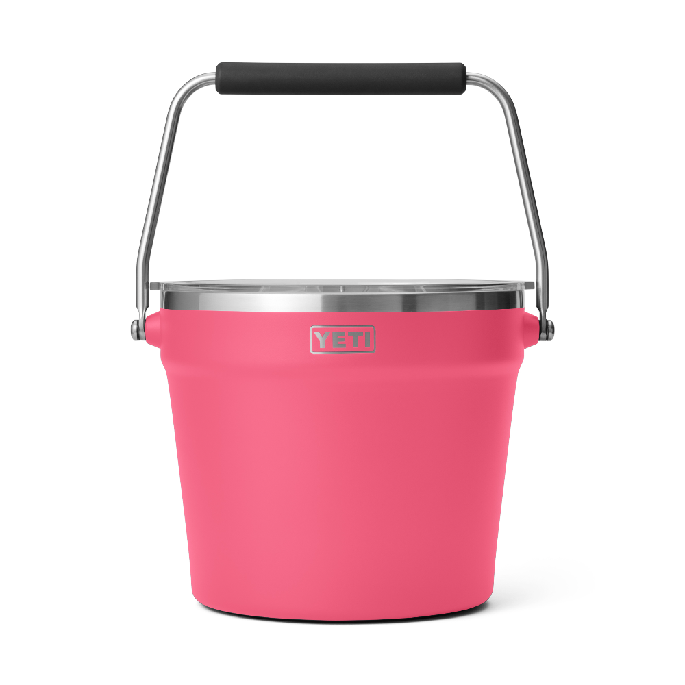 YETI Rambler Beverage Bucket in color Tropical Pink.