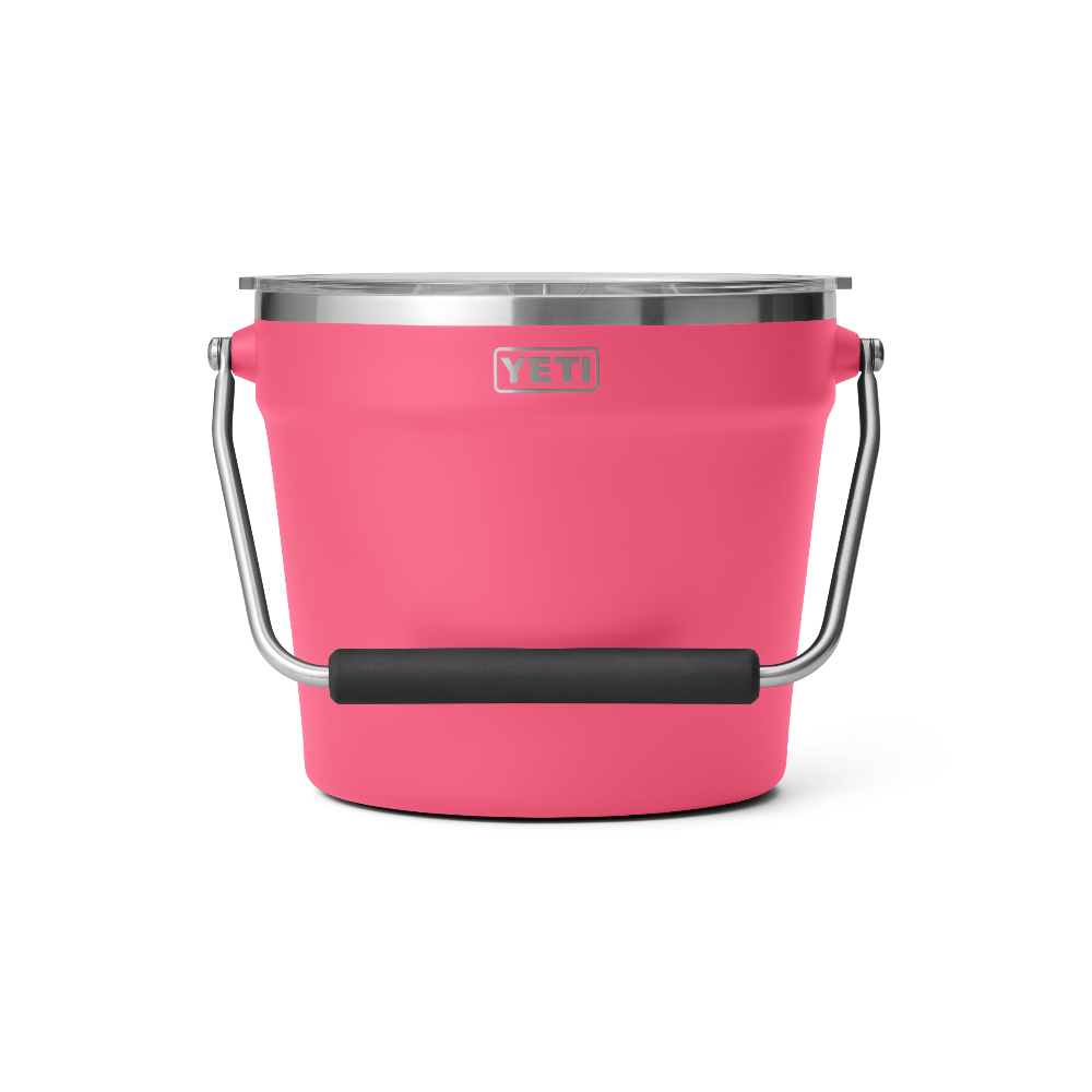 YETI Rambler Beverage Bucket in color Tropical Pink.