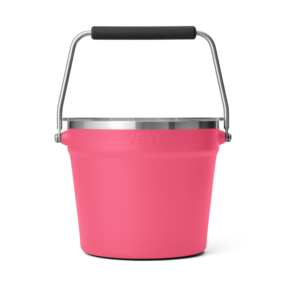 YETI Rambler Beverage Bucket in color Tropical Pink.