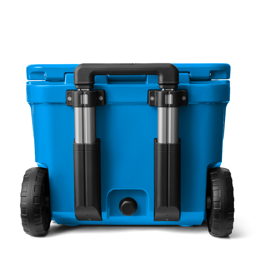 YETI Roadie 32 Wheeled Cooler in Big Wave Blue.