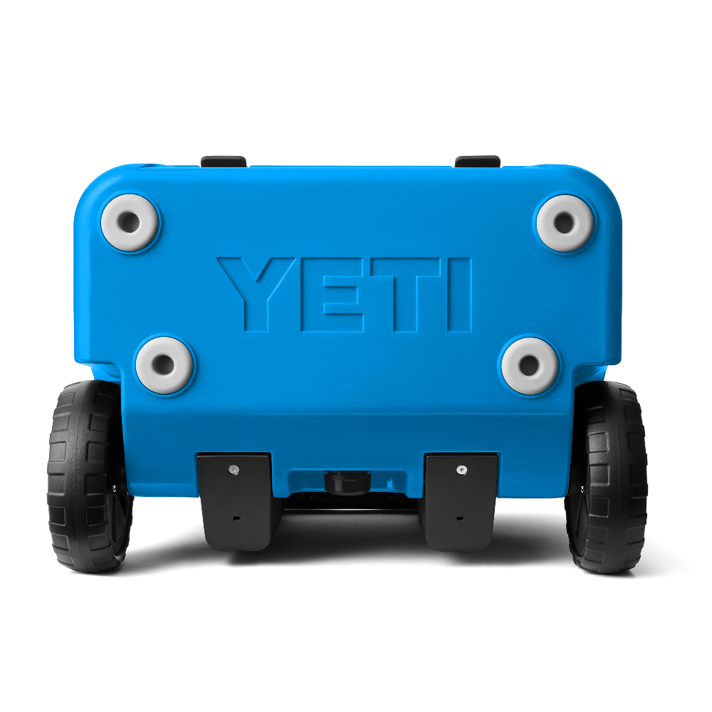 YETI Roadie 32 Wheeled Cooler in Big Wave Blue.