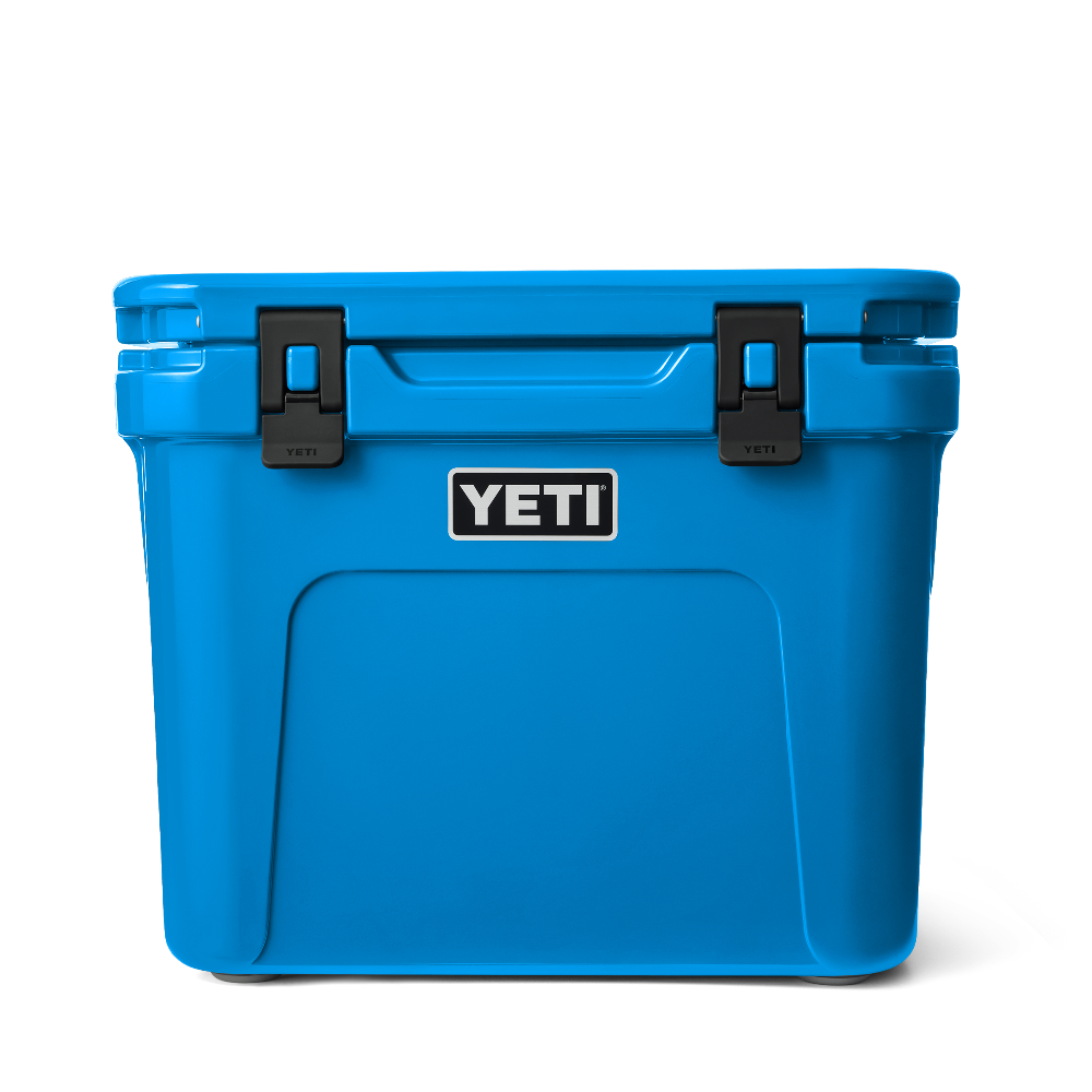 YETI Roadie 32 Wheeled Cooler in Big Wave Blue.