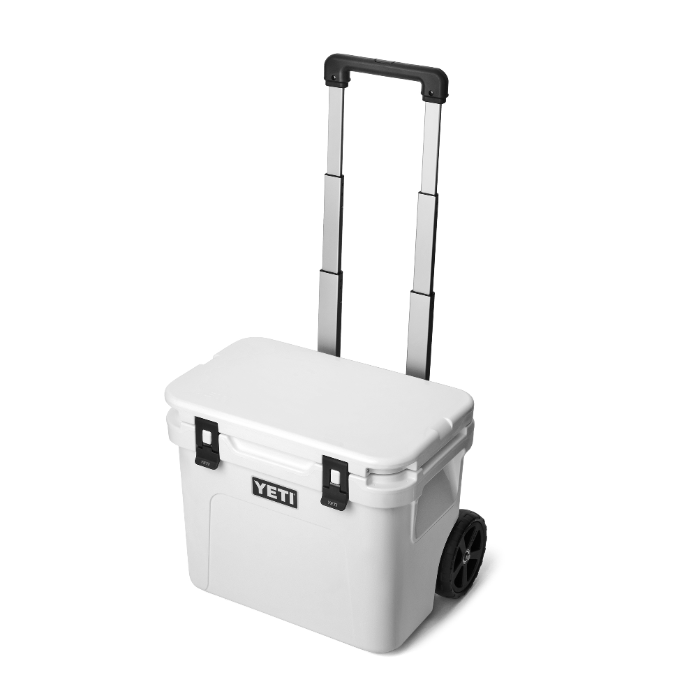YETI Roadie 32 Wheeled Cooler in White.