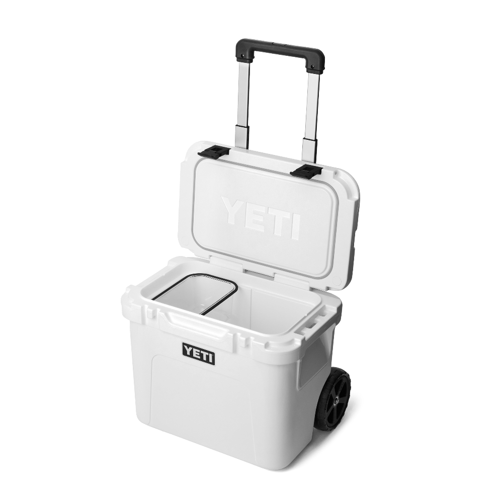 YETI Roadie 32 Wheeled Cooler in White.