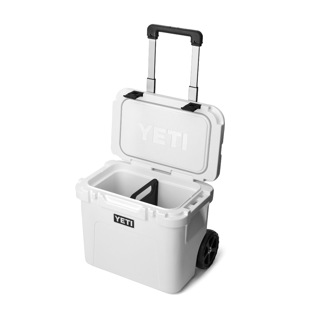 YETI Roadie 32 Wheeled Cooler in White.
