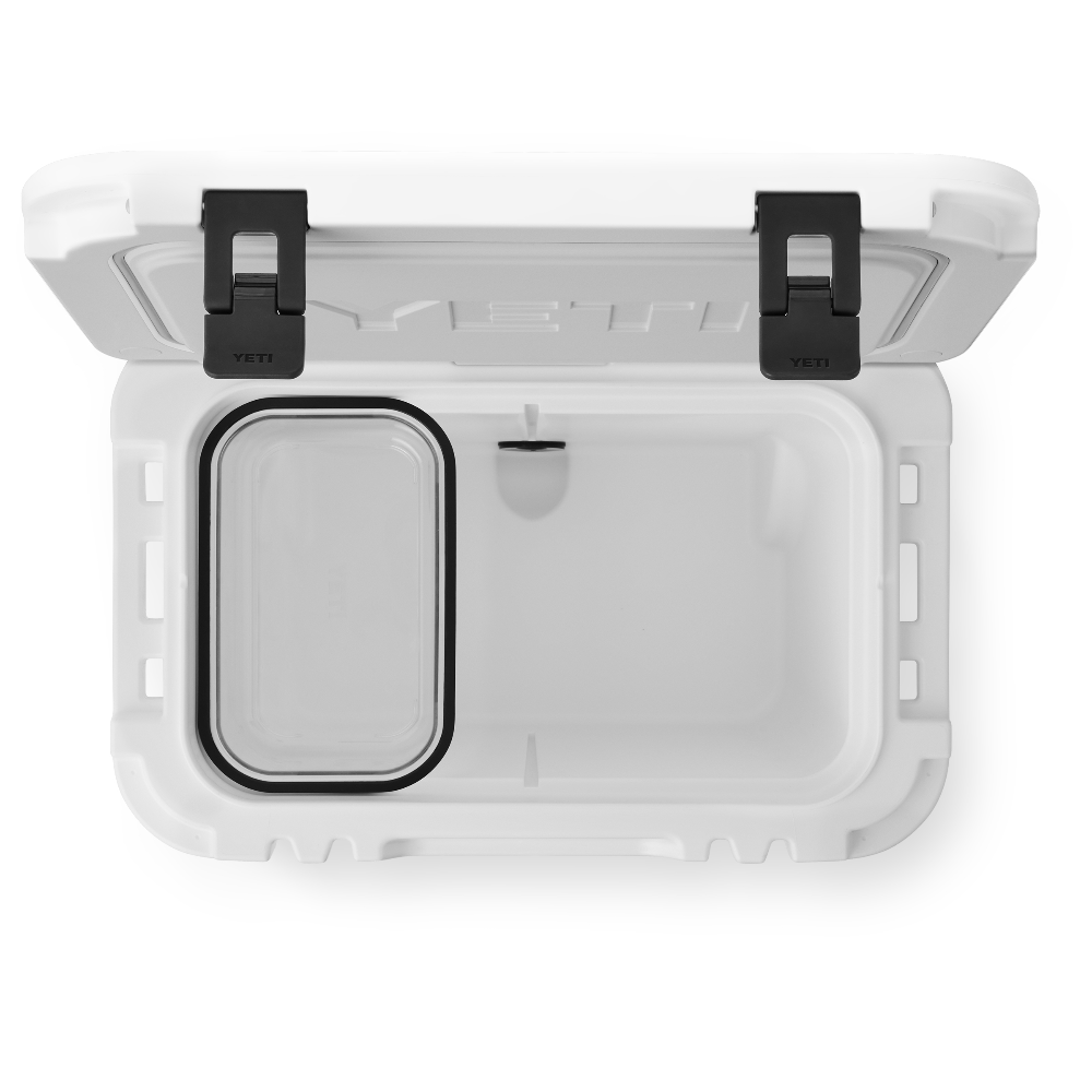 YETI Roadie 32 Wheeled Cooler in White.