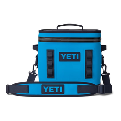 YETI Hopper Flip 12 Soft Cooler in Big Wave Blue and Navy.