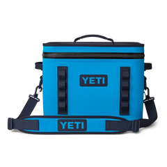YETI Hopper Flip 18 Soft Cooler in Big Wave Blue and Navy.