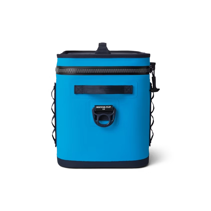 YETI Hopper Flip 18 Soft Cooler in Big Wave Blue and Navy.