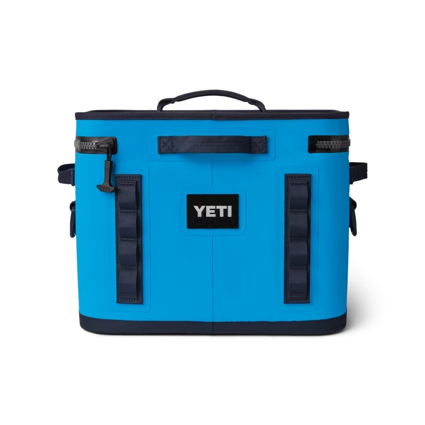 YETI Hopper Flip 18 Soft Cooler in Big Wave Blue and Navy.