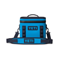 YETI Hopper Flip 8 Soft Cooler in Big Blue Wave and Navy.