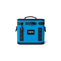 YETI Hopper Flip 8 Soft Cooler in Big Blue Wave and Navy.