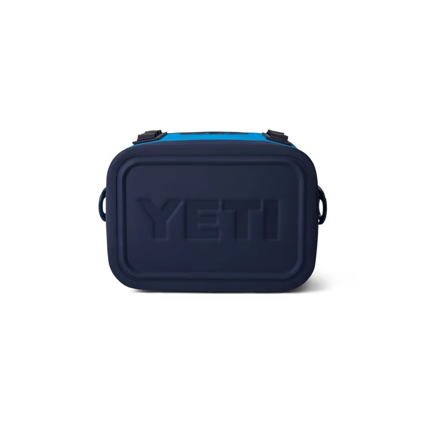 YETI Hopper Flip 8 Soft Cooler in Big Blue Wave and Navy.