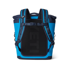 YETI Hopper Backpack M12 Soft Cooler in Big Blue Wave and Navy.