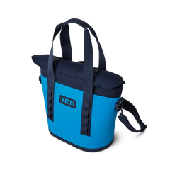 YETI Hopper M15 Tote Soft Cooler in Big Wave Blue and Navy.