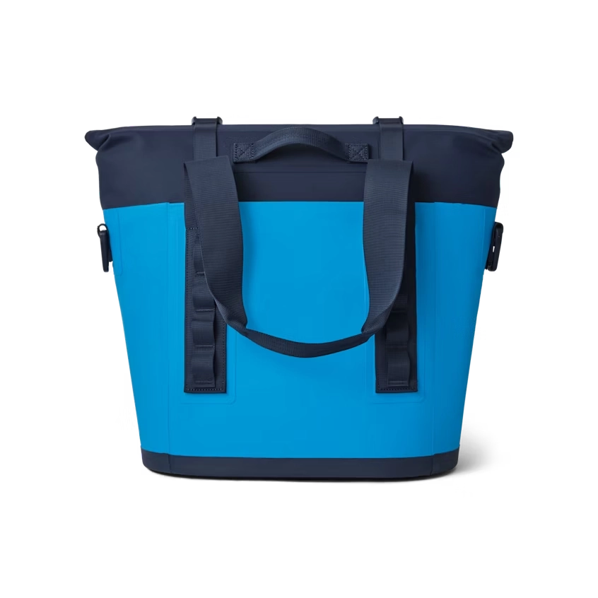 YETI Hopper M15 Tote Soft Cooler in Big Wave Blue and Navy.