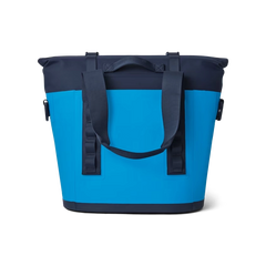 YETI Hopper M15 Tote Soft Cooler in Big Wave Blue and Navy.