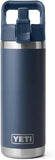 YETI Rambler 18oz Straw Bottle Navy