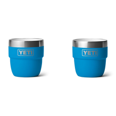 YETI Rambler 4 oz Cups (2 Pack) in Big Wave Blue.