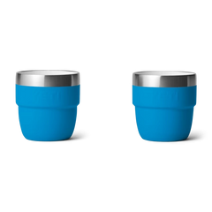 YETI Rambler 4 oz Cups (2 Pack) in Big Wave Blue.