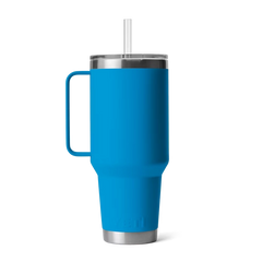 YETI Rambler 42 oz Straw Mug in Big Wave Blue.