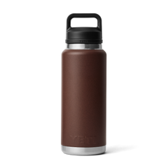 YETI Rambler 36 oz Bottle With Chug Cap in Wetlands Brown.