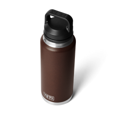 YETI Rambler 36 oz Bottle With Chug Cap in Wetlands Brown.