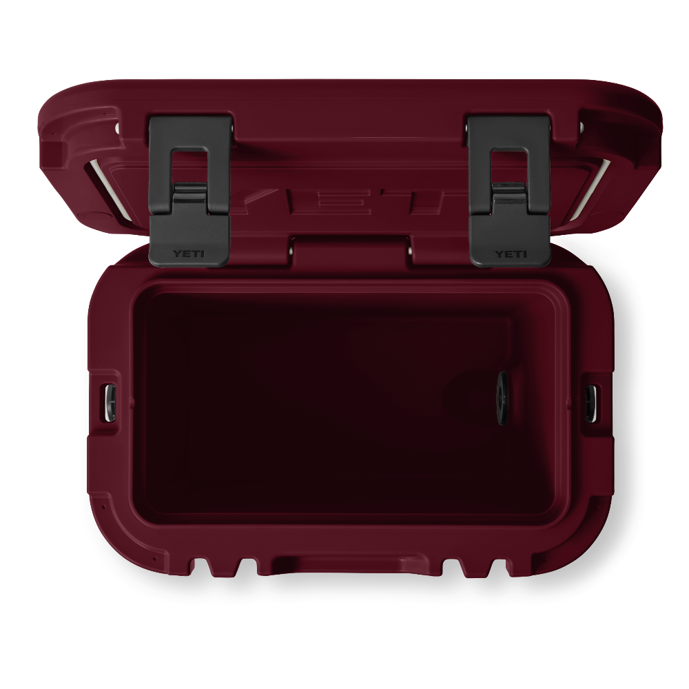 YETI Roadie 15 cooler in color Wild Vine Red.