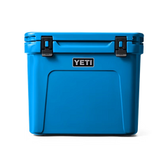 YETI Roadie 60 Wheeled Cooler in Big Wave Blue.