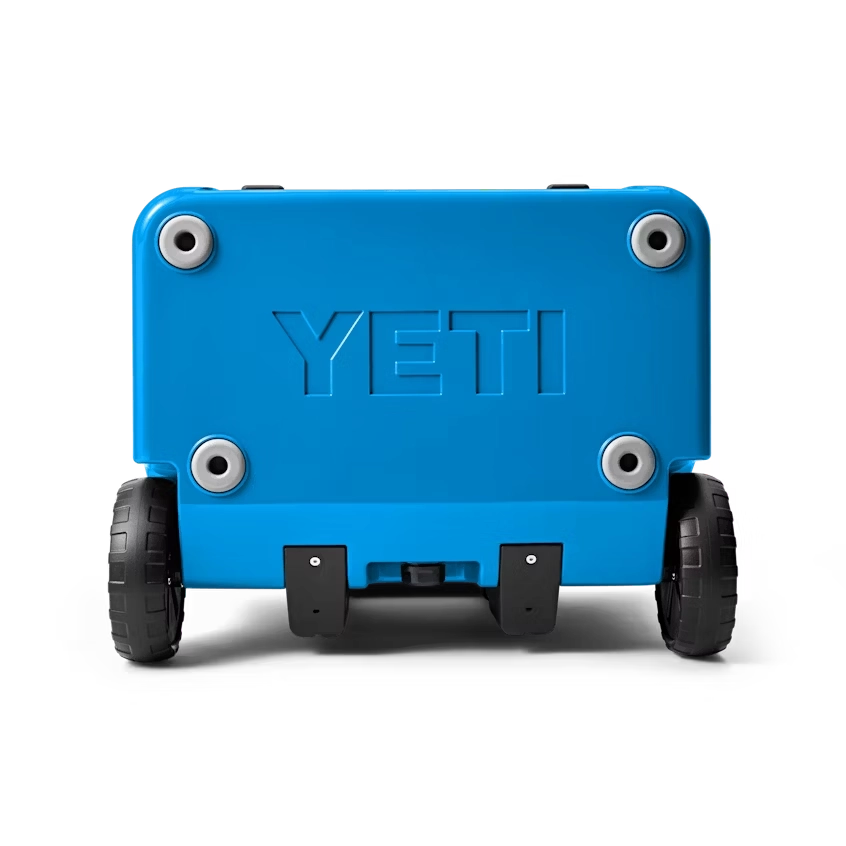 YETI Roadie 60 Wheeled Cooler in Big Wave Blue.