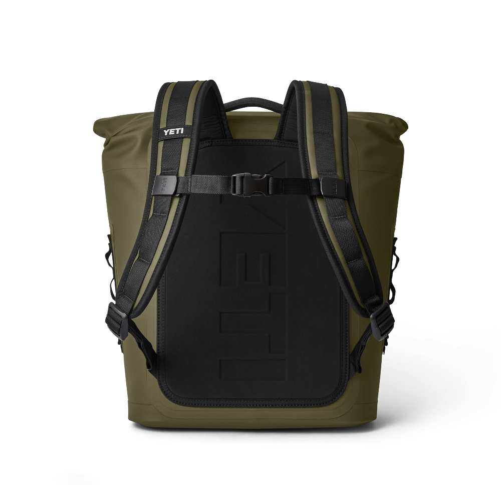 YETI Hopper Flip 18 Backpack Cooler in Olive.