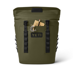 YETI Hopper Flip 18 Backpack Cooler in Olive.