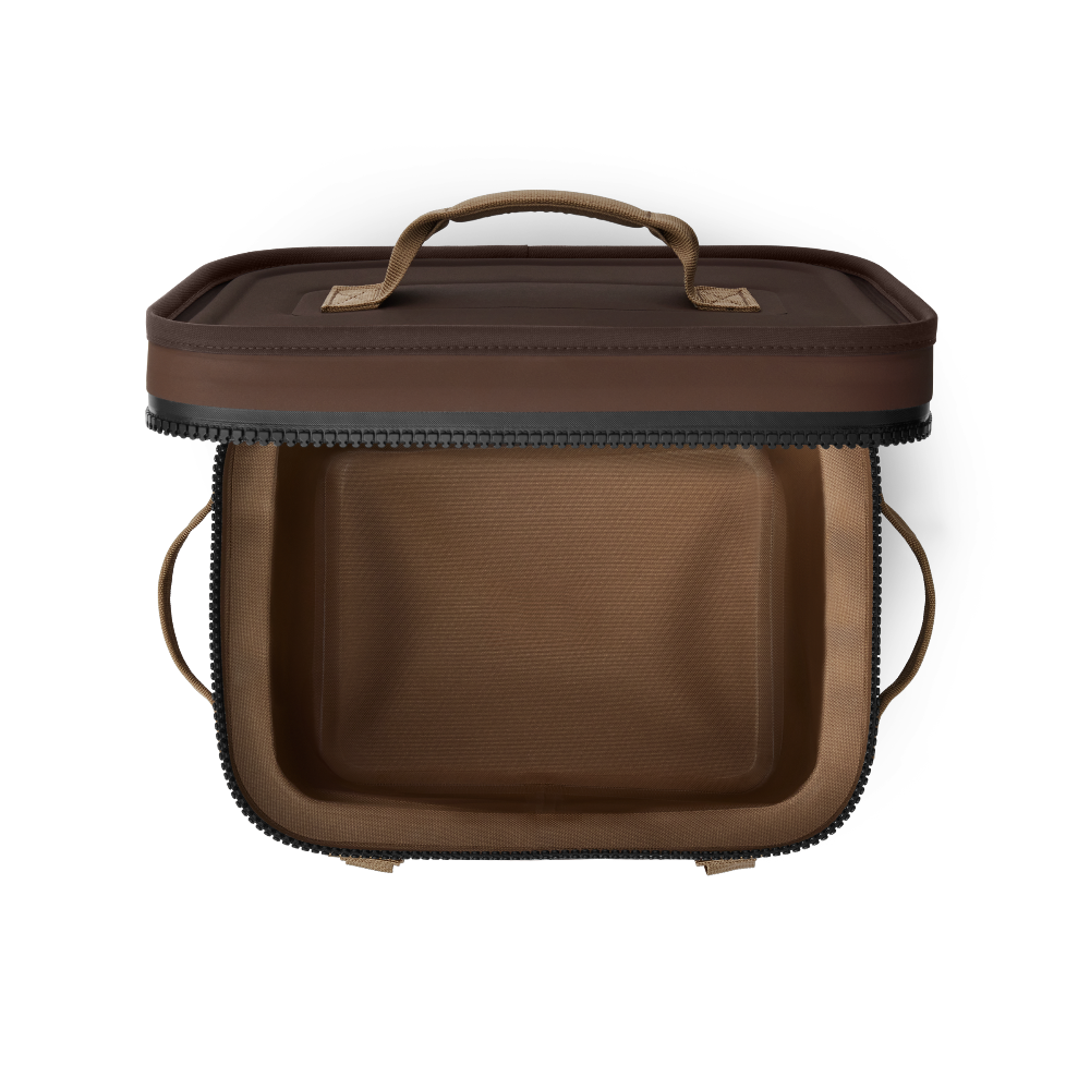 YETI soft cooler the Hopper Flip 12 in color Wetlands Brown.